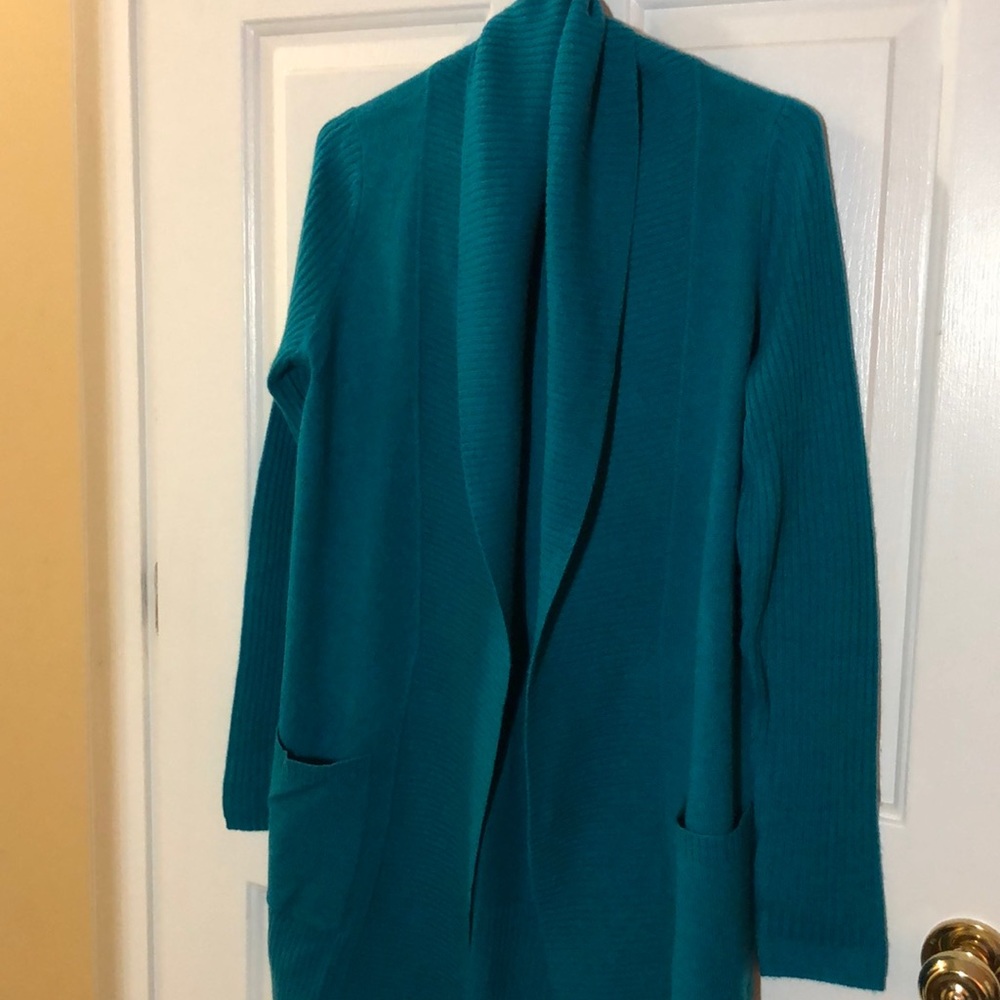 100% Cashmere long cardigan style sweater